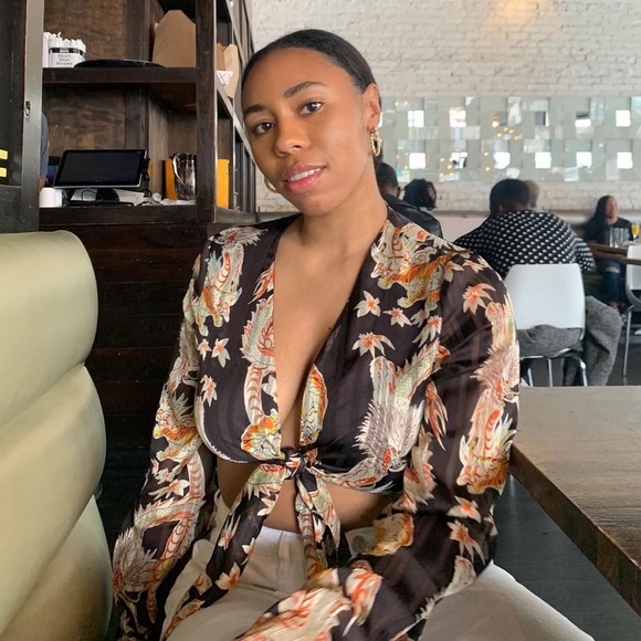 Dragon Front Tie Crop Top - Picture 1 of 2